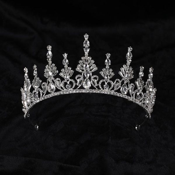 stingy brim hats bridal crown wedding hair accessories water drill band fashion show party hoop, Blue;gray